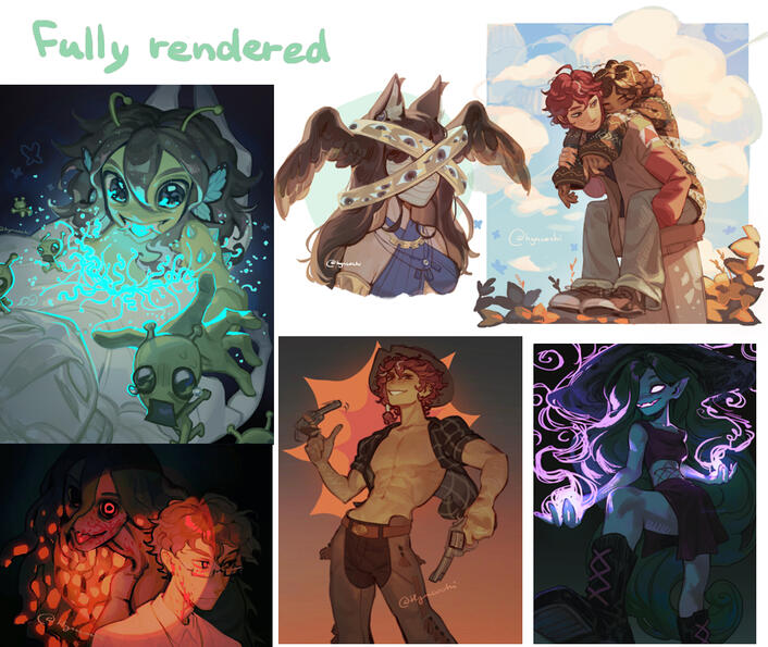 Untitled Fully rendered illustration examples